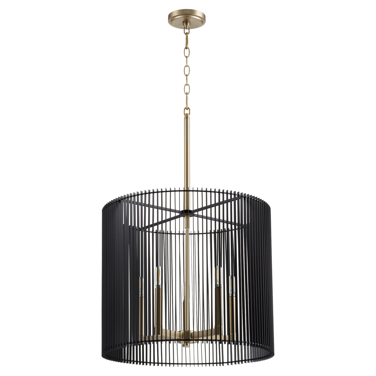 Quorum - 819-5-80 - Five Light Pendant - Finura - Aged Brass