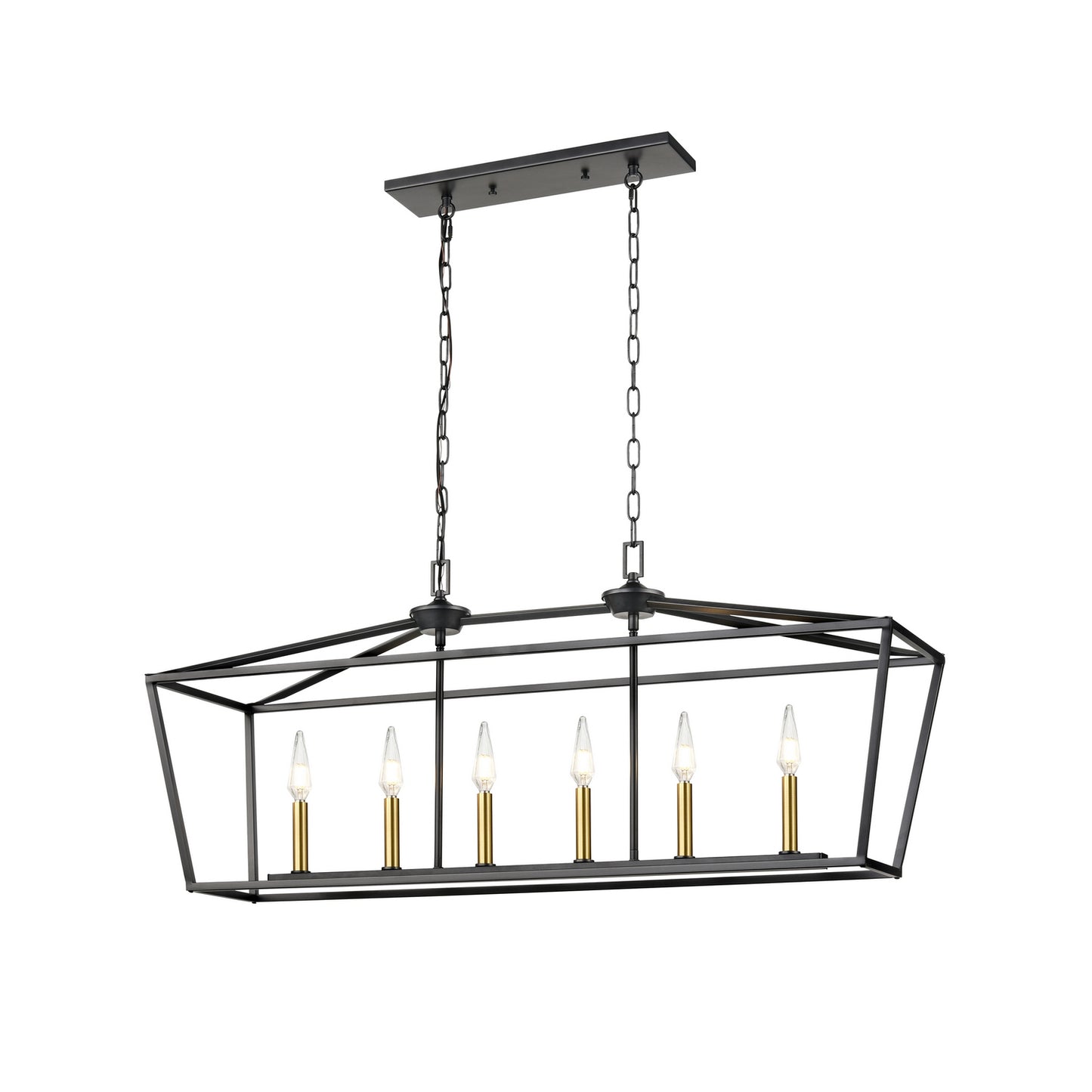 DVI Lighting - DVP30102MF+GR - Six Light Linear Pendant - Lundy'S Lane - Multiple Finishes And Graphite