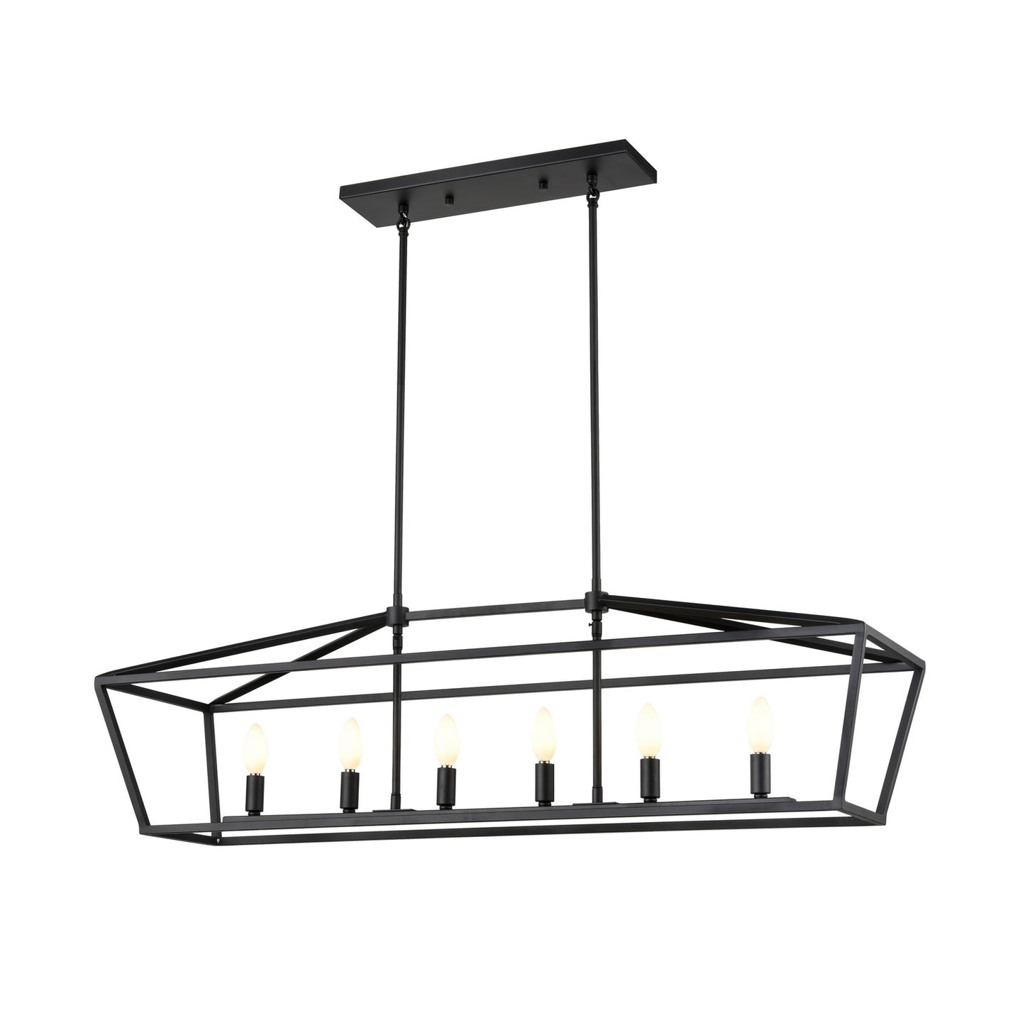 DVI Lighting - DVP43804GR - Six Light Linear Pendant - Cabot Trail - Graphite