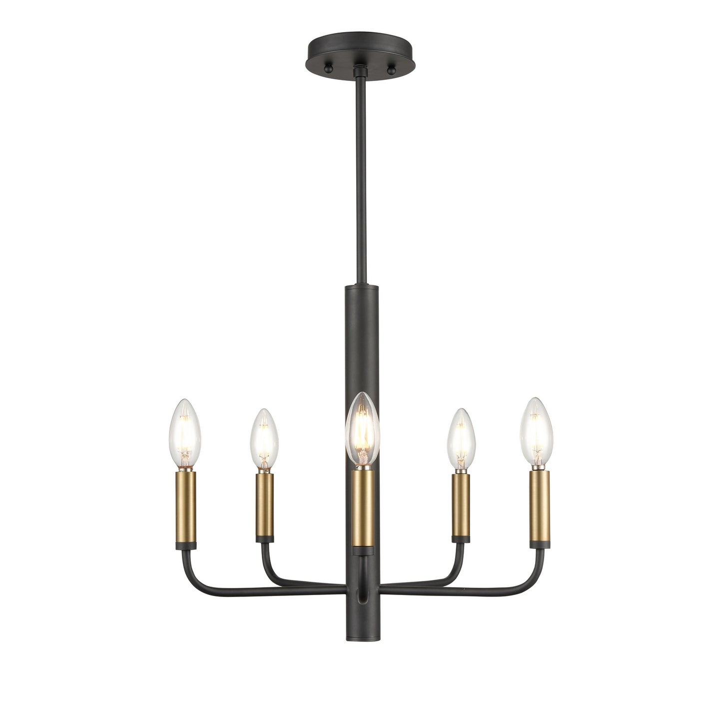DVI Lighting - DVP44025MF+GR - Five Light Chandelier - Olivia - Multiple Finishes Ad Painted Satin Brass