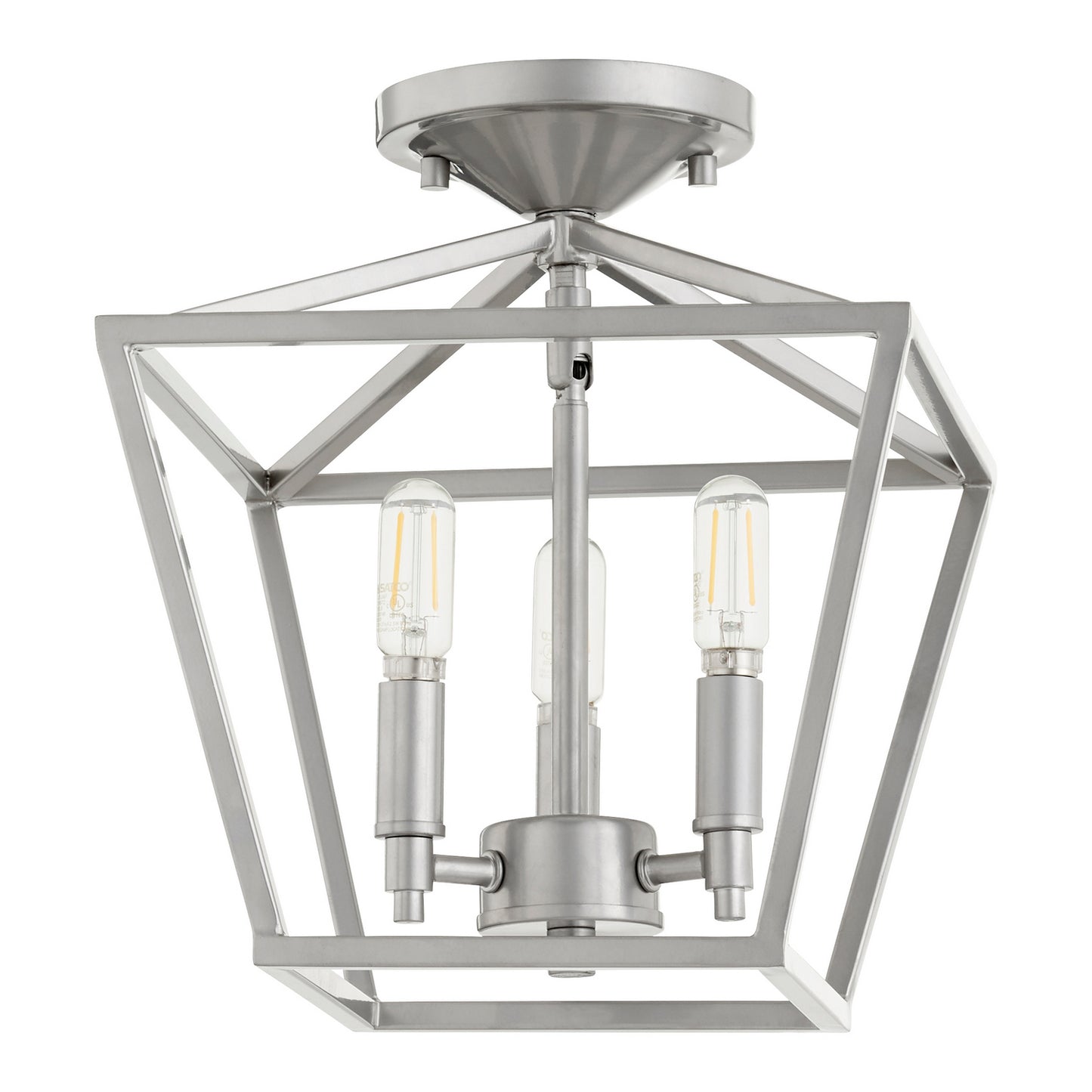 Quorum - 304-10-64 - Three Light Ceiling Mount - Gabriel - Classic Nickel