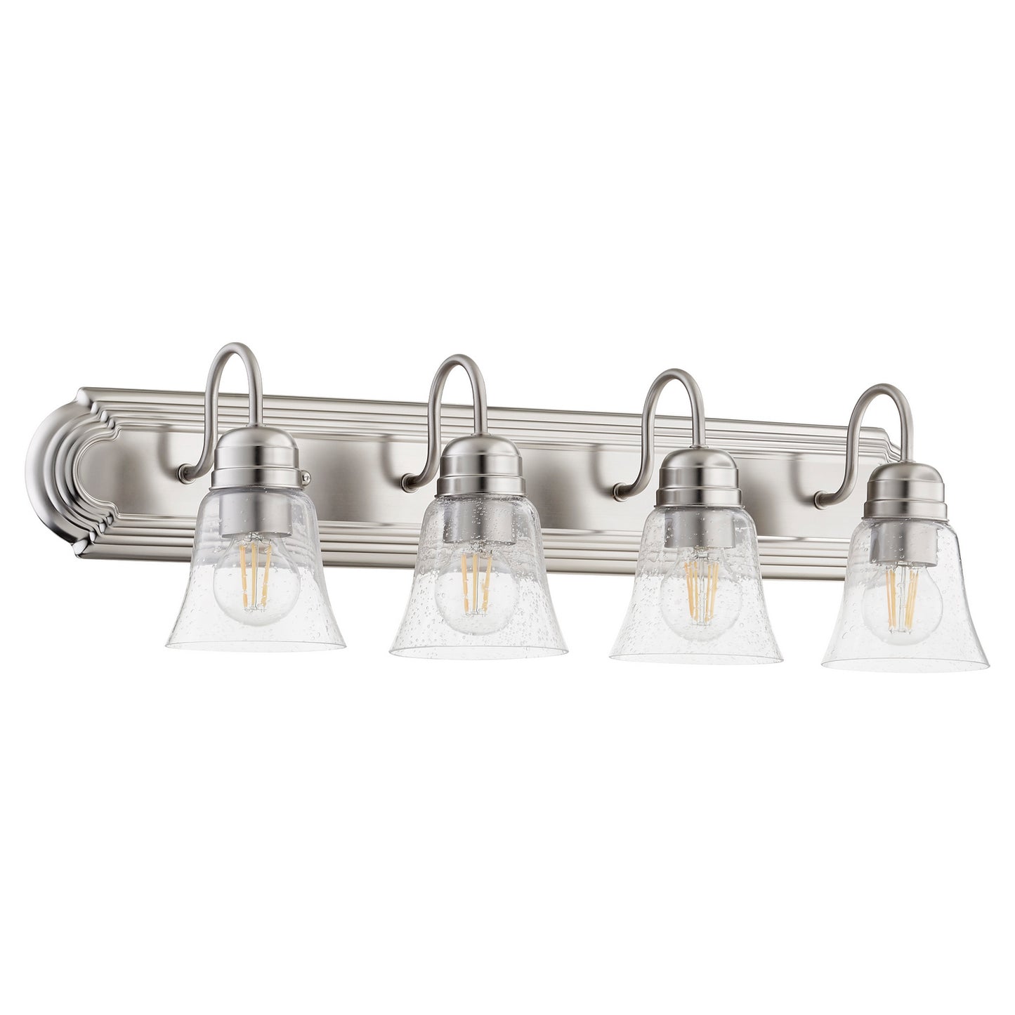 Quorum - 5094-4-265 - Four Light Vanity - 5094 Vanities - Satin Nickel w/ Clear/Seeded