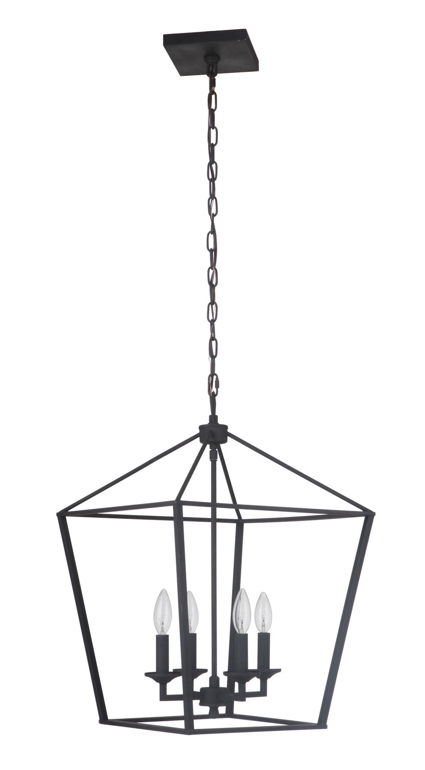 Craftmade - 52935-FB - Four Light Foyer Pendant - Flynt - Flat Black