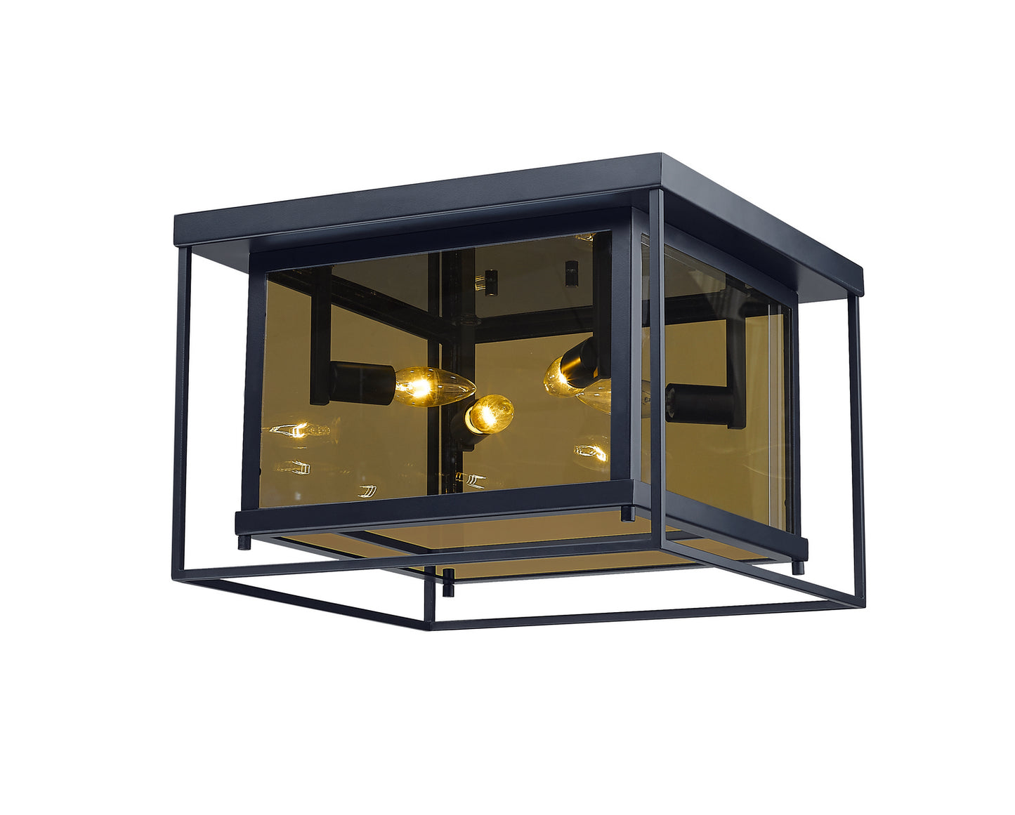 Z-Lite - 802F16-MC - Four Light Flush Mount - Infinity - Misty Charcoal