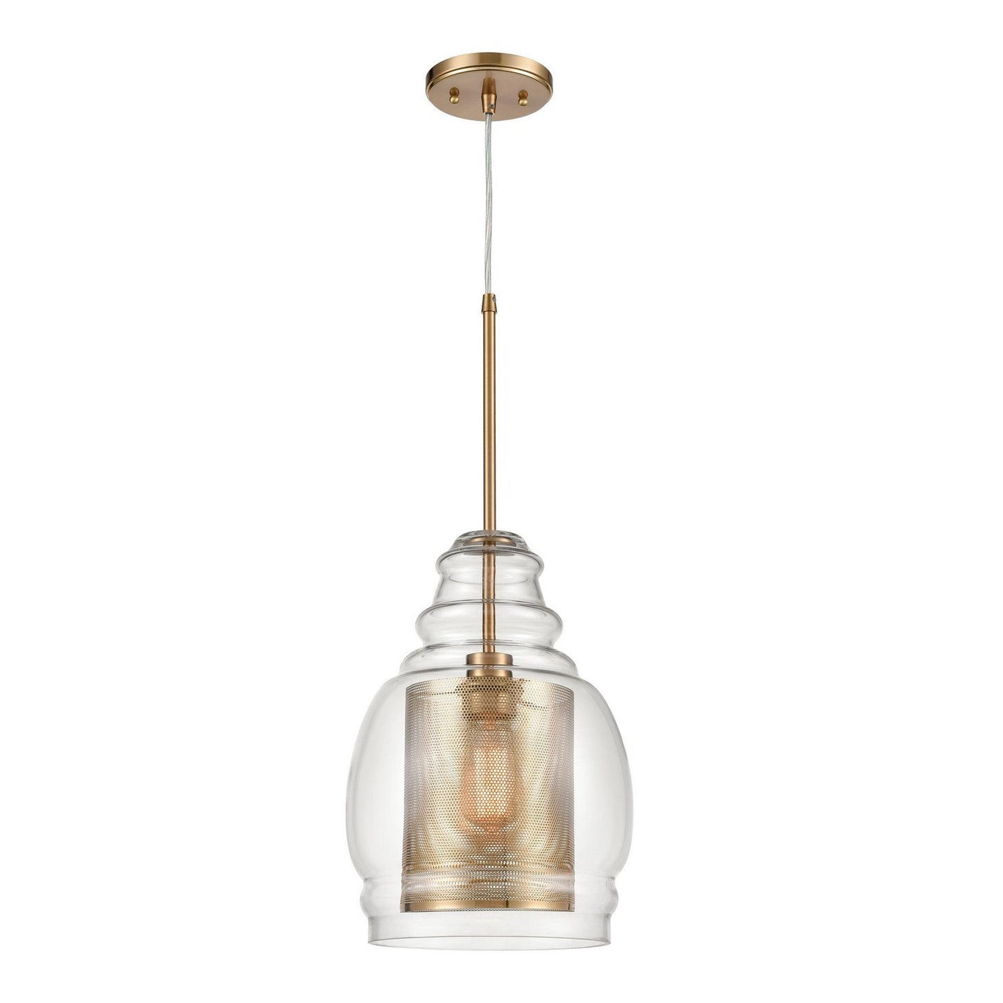 ELK Home - 81424/1 - One Light Pendant - Herndon - Antique Gold