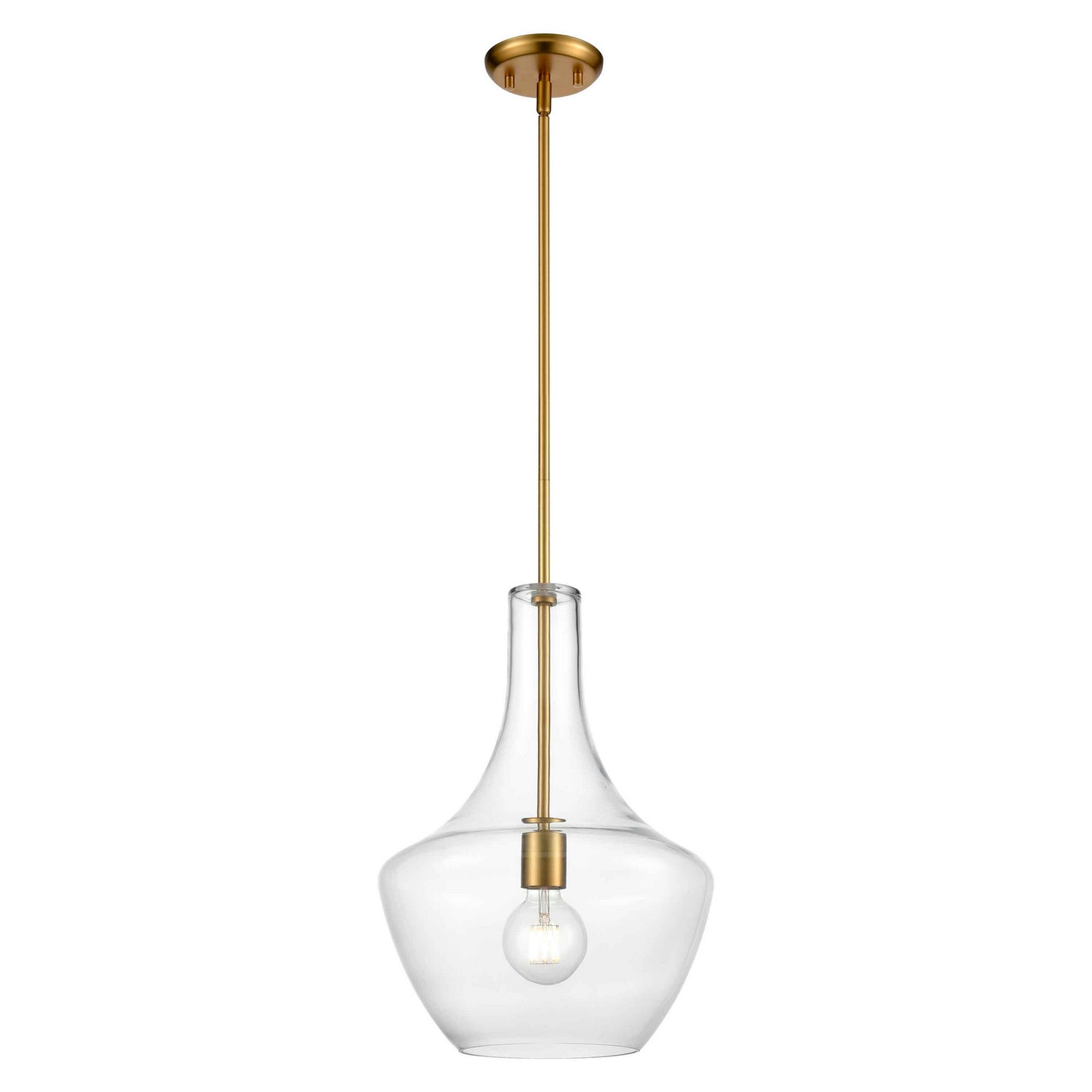 DVI Lighting - DVP25810BR-CL - One Light Pendant - St. Julian - Brass With Clear Glass