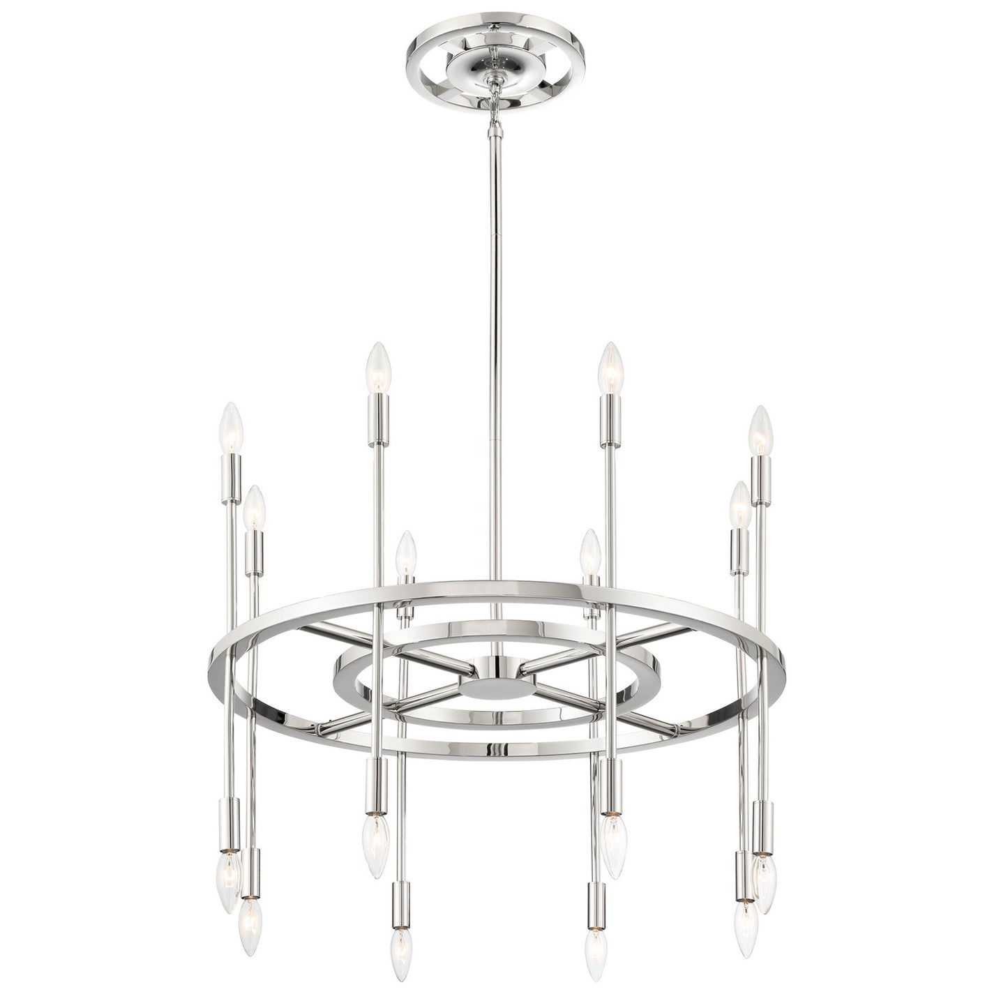 Crystorama - ARS-B4016-PN - 16 Light Chandelier - Aries - Polished Nickel
