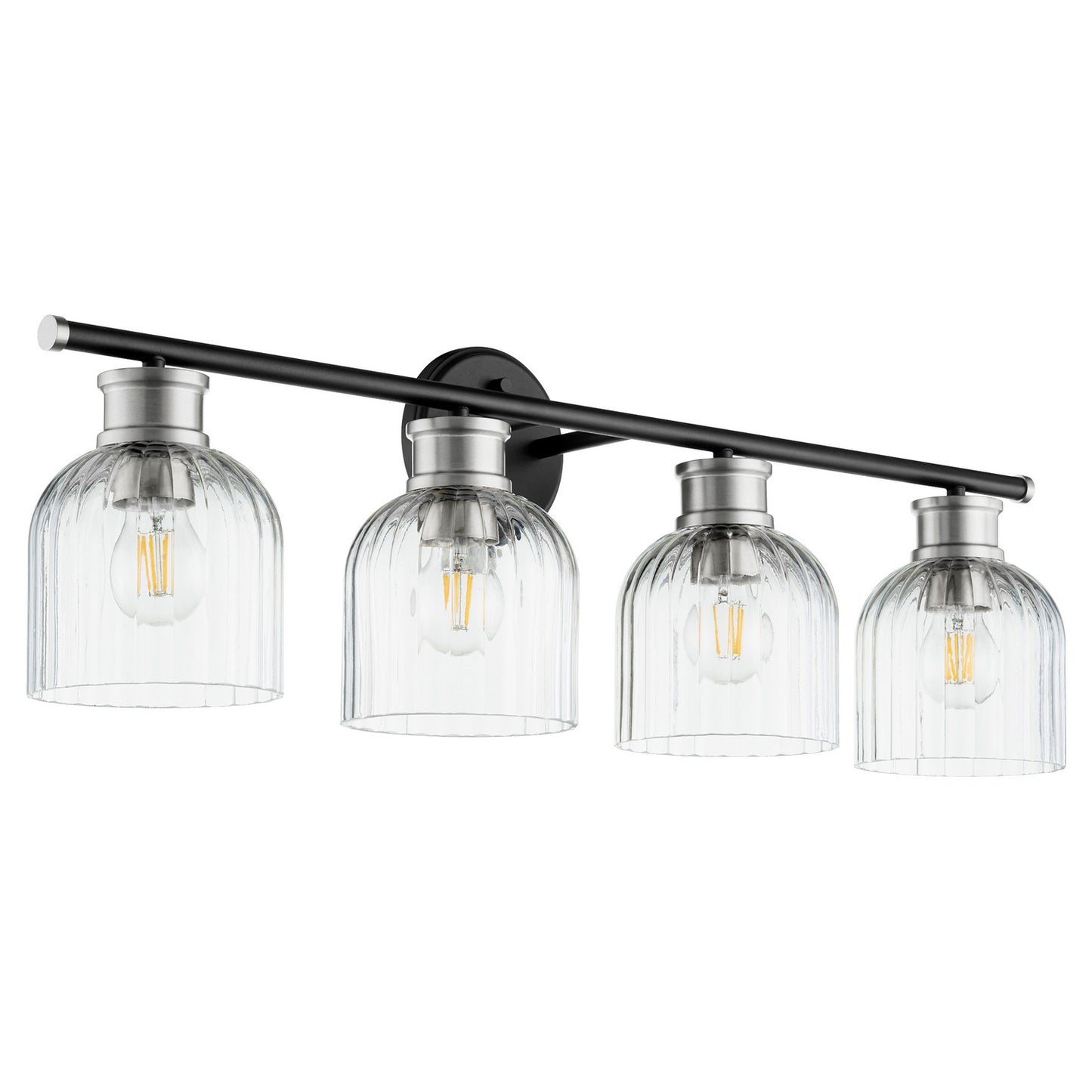 Quorum - 510-4-6965 - Four Light Vanity - Monarch - Textured Black w/ Satin Nickel