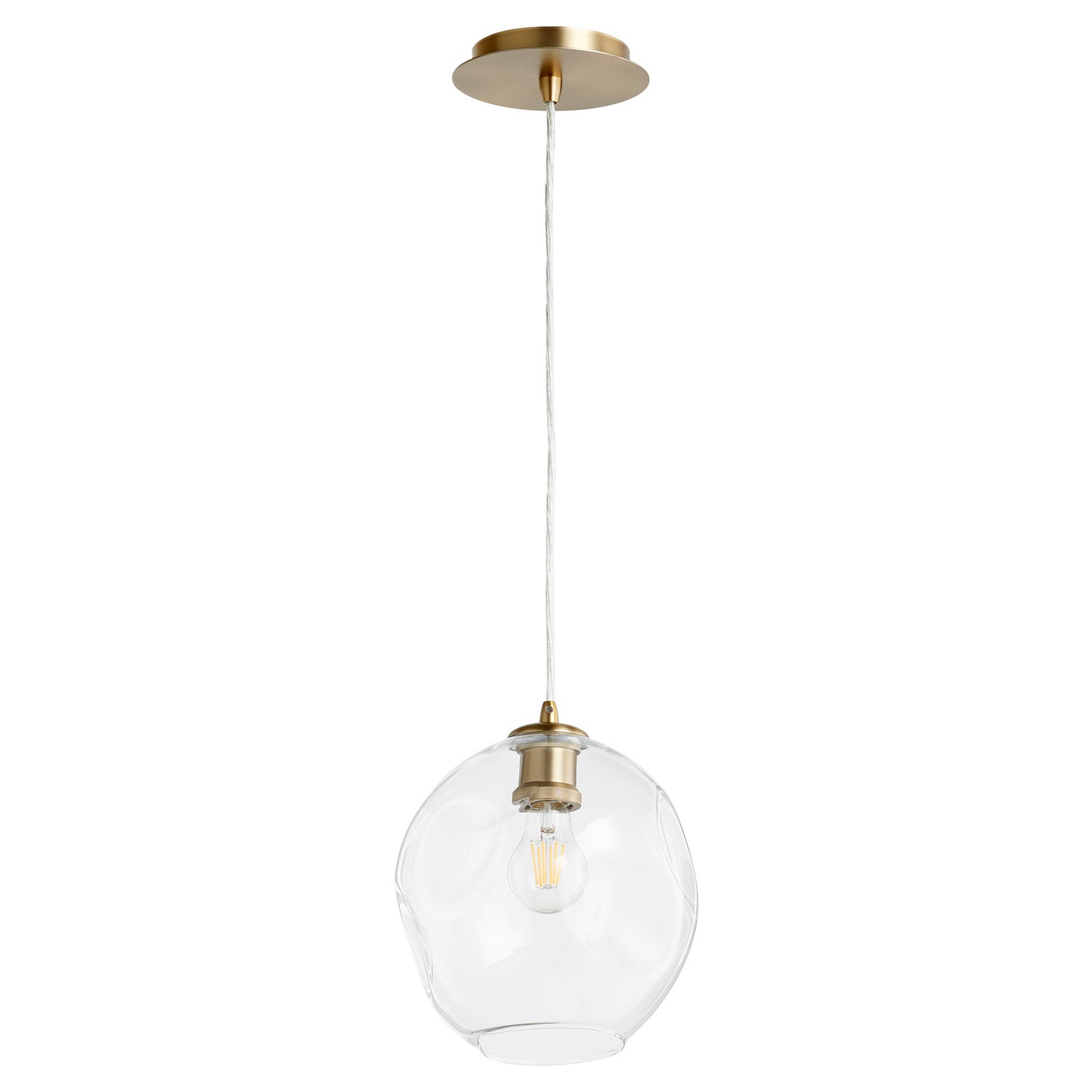 Quorum - 61-80 - One Light Pendant - Numen - Aged Brass