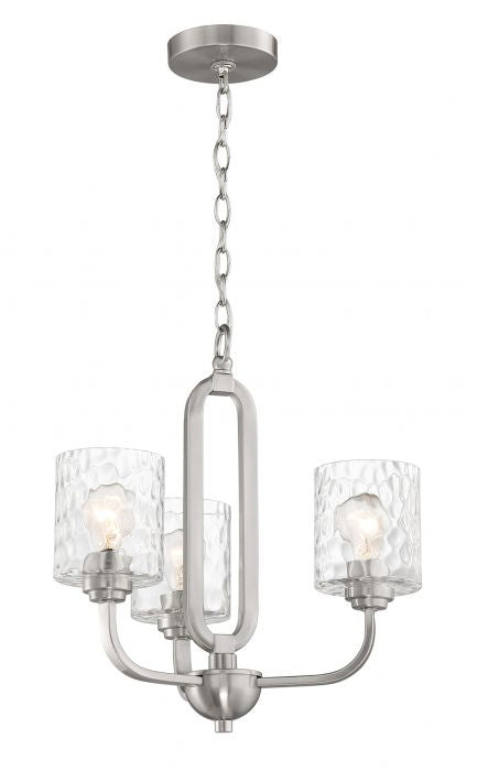 Craftmade - 54223-BNK - Three Light Chandelier - Collins - Brushed Polished Nickel