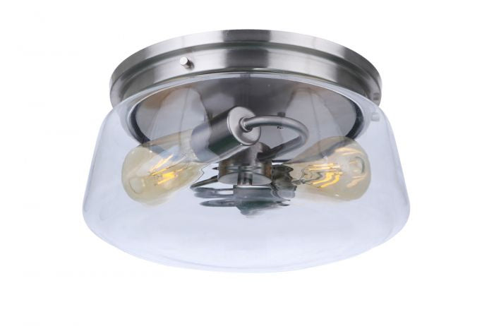 Craftmade - ZA3837-SA - Two Light Outdoor Flush Mount - Laclede - Satin Aluminum