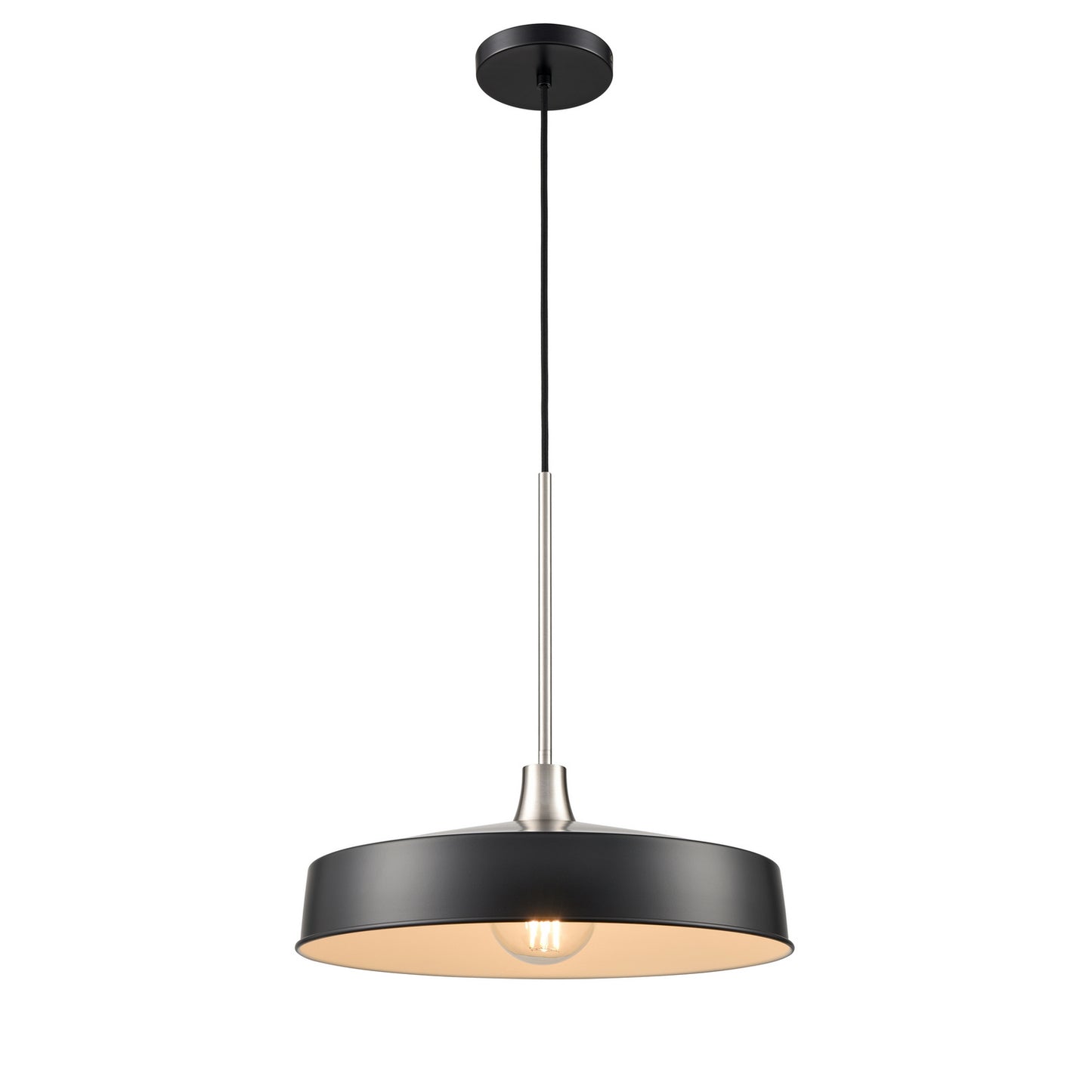 DVI Lighting - DVP46420GR+SN - One Light Pendant - Daisy - Graphite And Satin Nickel