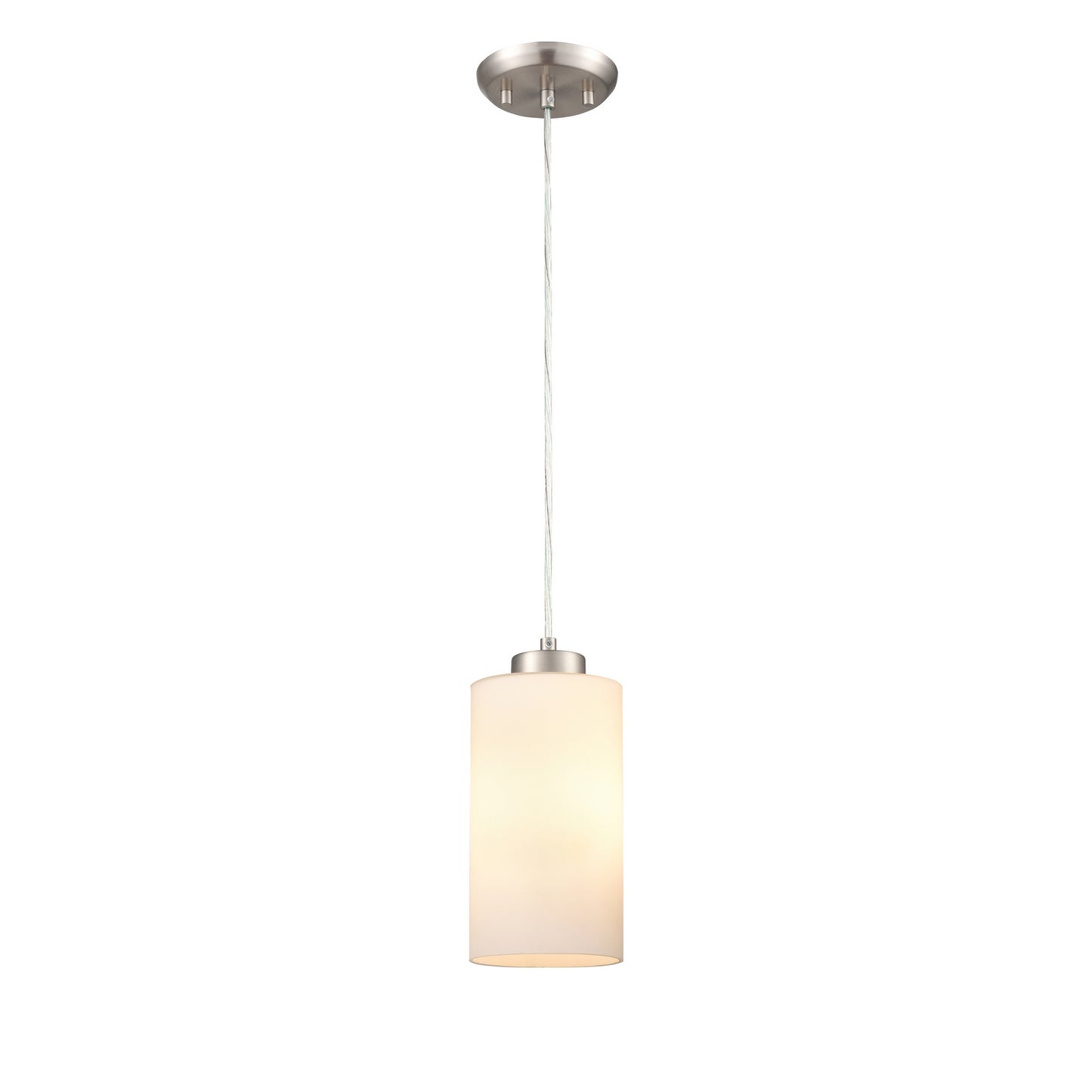 DVI Lighting - DVP47121BN-OP - One Light Pendant - Manitou - Buffed Nickel With Half Opal Glass