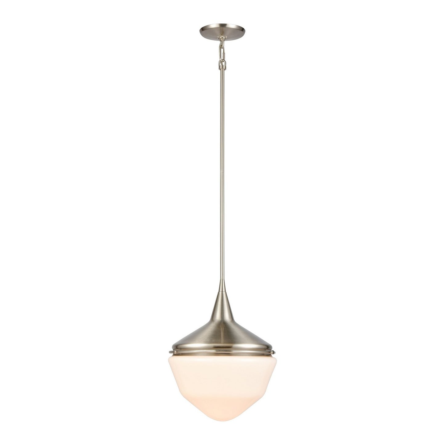 ELK Home - 69285/1 - One Light Mini Pendant - Mid Century Schoolhouse - Satin Nickel
