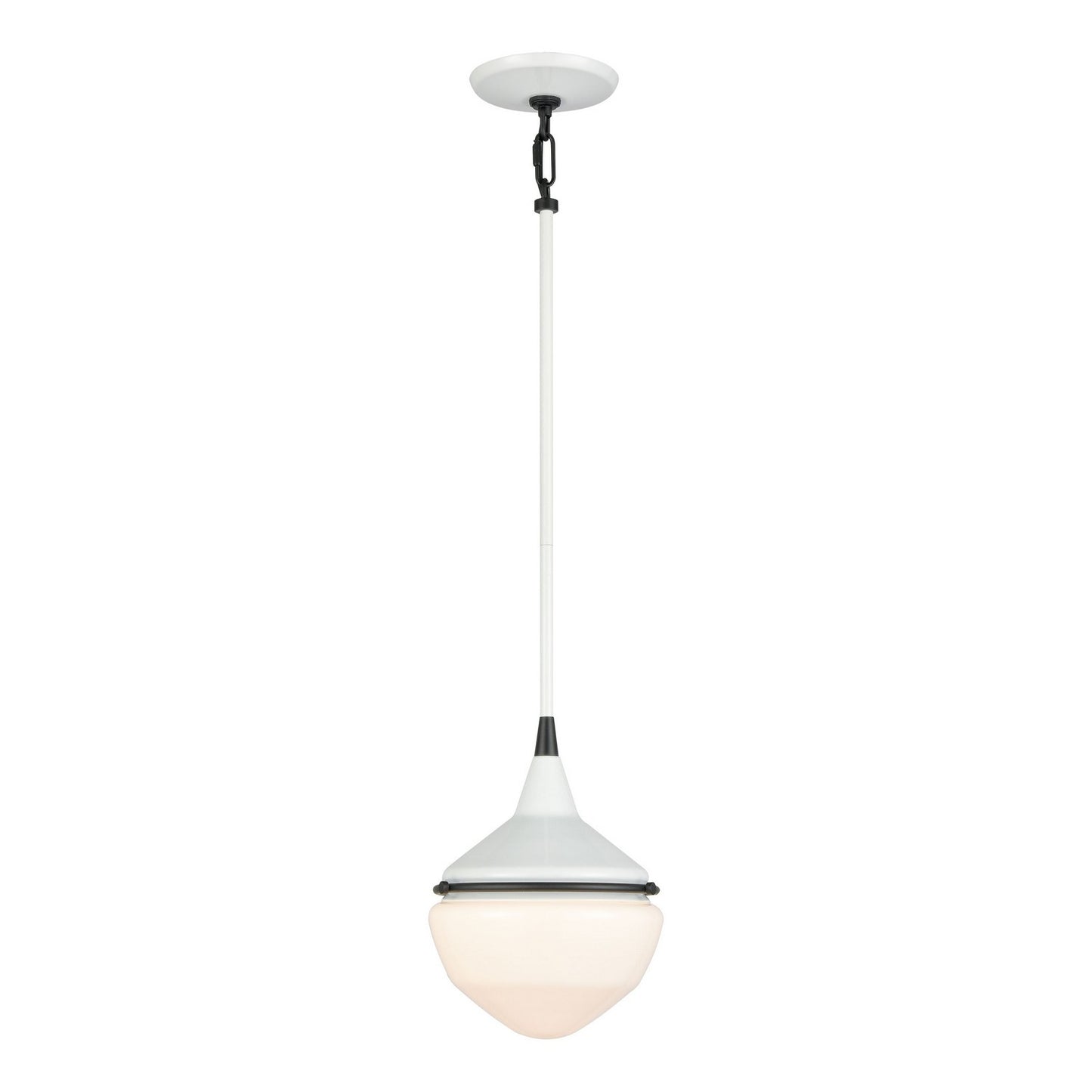 ELK Home - 69294/1 - One Light Mini Pendant - Mid Century Schoolhouse - Enamel White