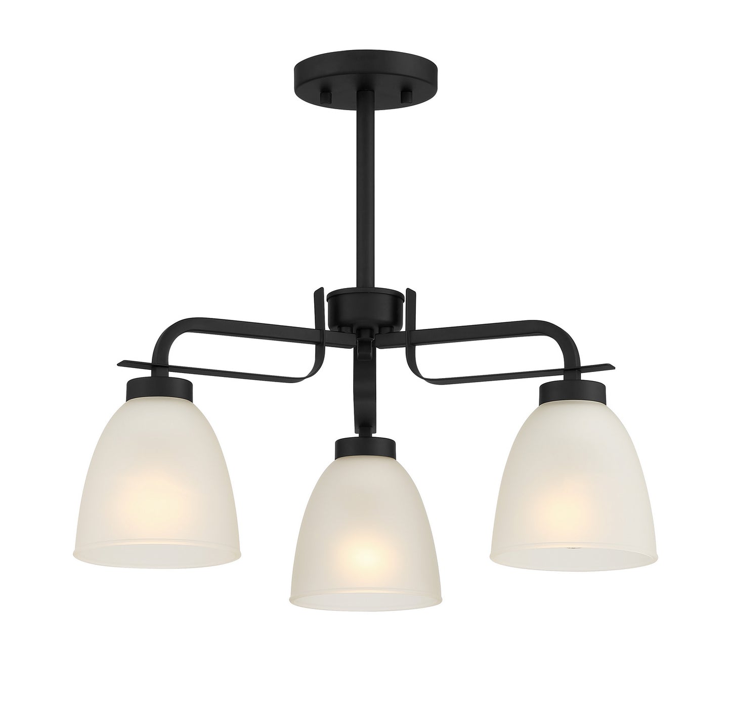 Minka-Lavery - 4883-66A - Three Light Semi Flush / Chandelier - Kaitlen - Coal