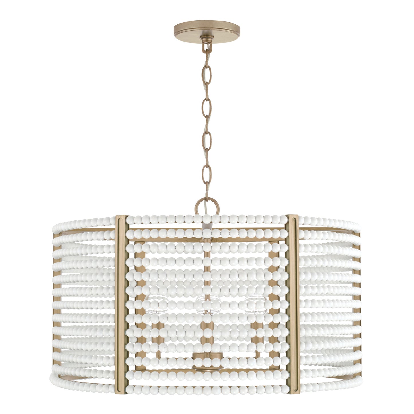Capital Lighting - 347141AP - Four Light Pendant - Brynn - Aged Brass Painted