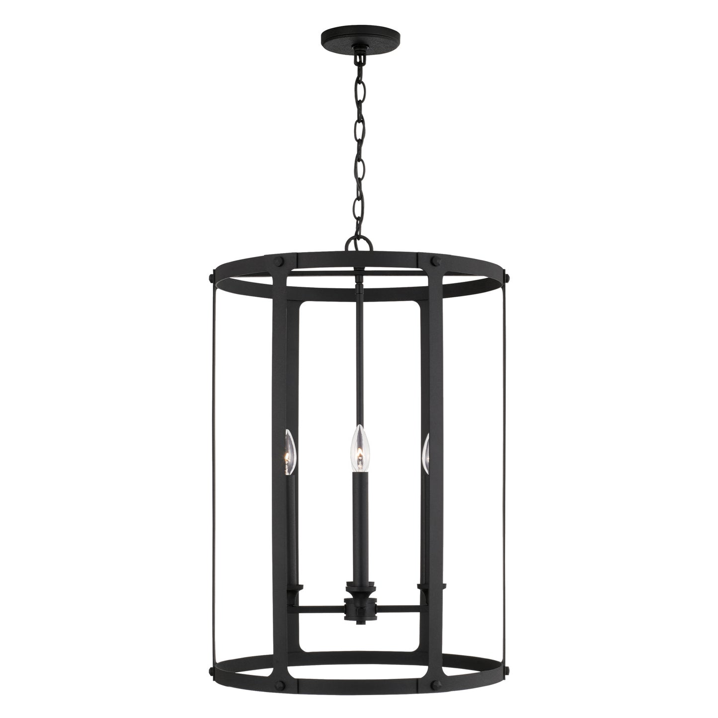 Capital Lighting - 544941BI - Four Light Foyer Pendant - Brennen - Black Iron