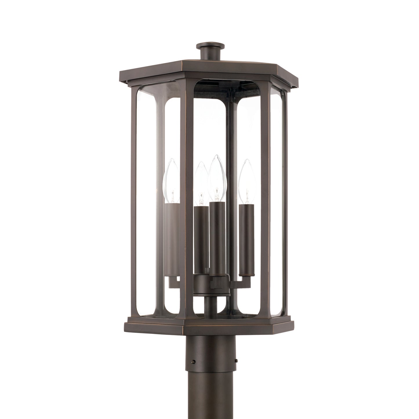 Capital Lighting - 946643OZ - Four Light Outdoor Post Lantern - Walton - Oiled Bronze