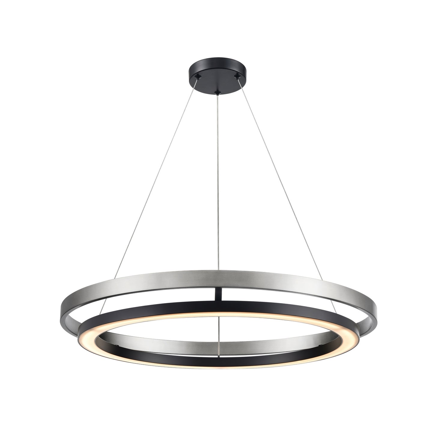 DVI Lighting - DVP40848EB+BN-CCT - LED Foyer Pendant - Cybele Cct - Ebony And Ironwood On Metal