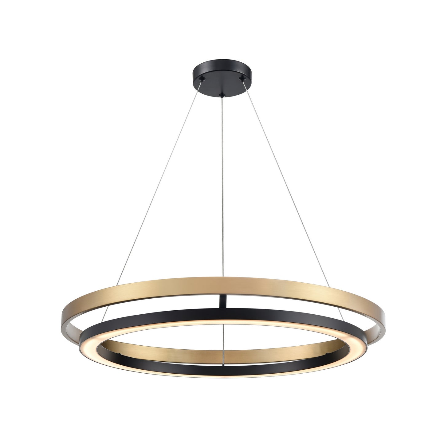 DVI Lighting - DVP40848EB+BR-CCT - LED Foyer Pendant - Cybele Cct - Ebony And Ironwood On Metal