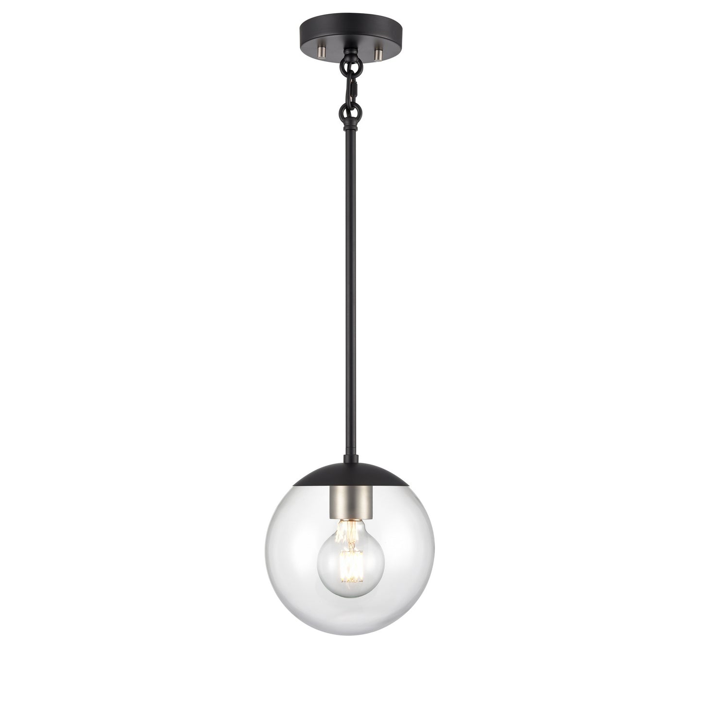 DVI Lighting - DVP43121MF+EB-CL - One Light Pendant - Mackenzie Delta - Multiple Finishes And Ebony With Clear Glass