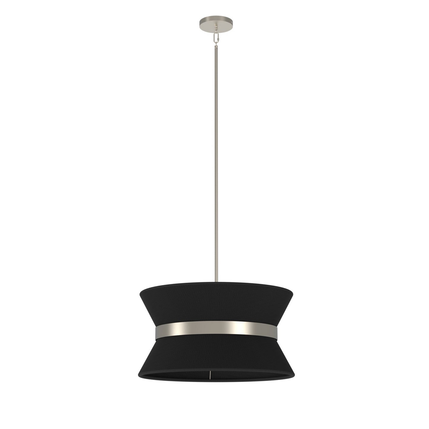 DVI Lighting - DVP43605SN-BK - Six Light Pendant - Ellesmere - Satin Nickel With Black Shade