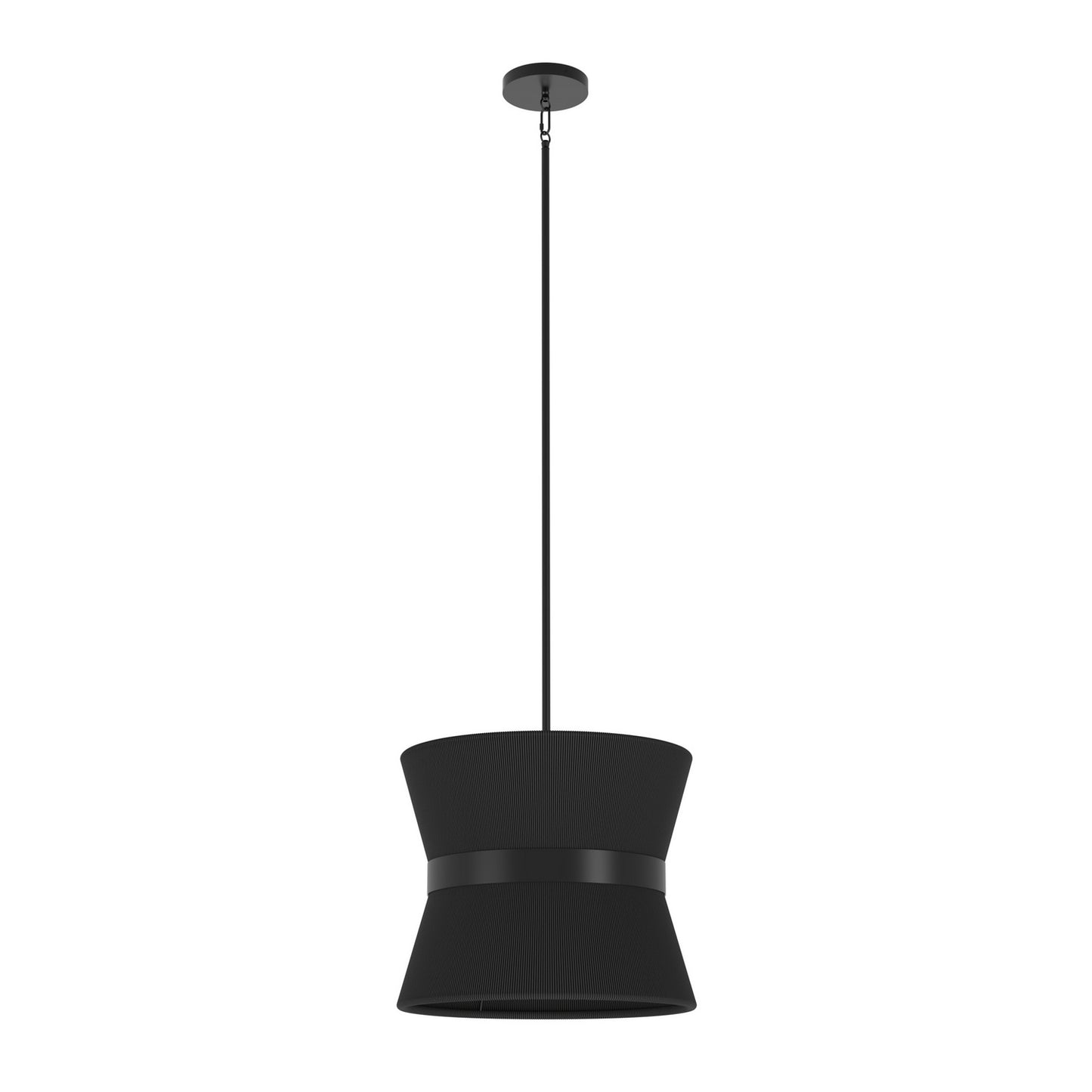DVI Lighting - DVP43620EB-BK - Six Light Pendant - Ellesmere - Ebony With Black Shade