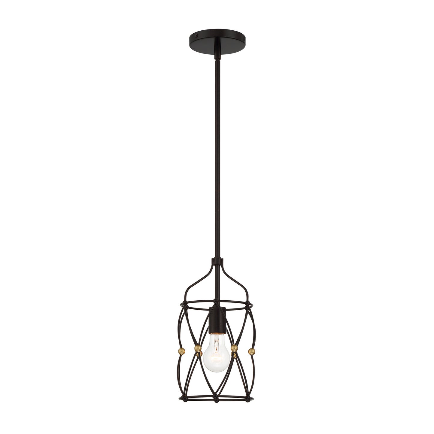 Crystorama - ZUC-A9031-EB-GA - One Light Pendant - Zucca - English Bronze + Antique Gold