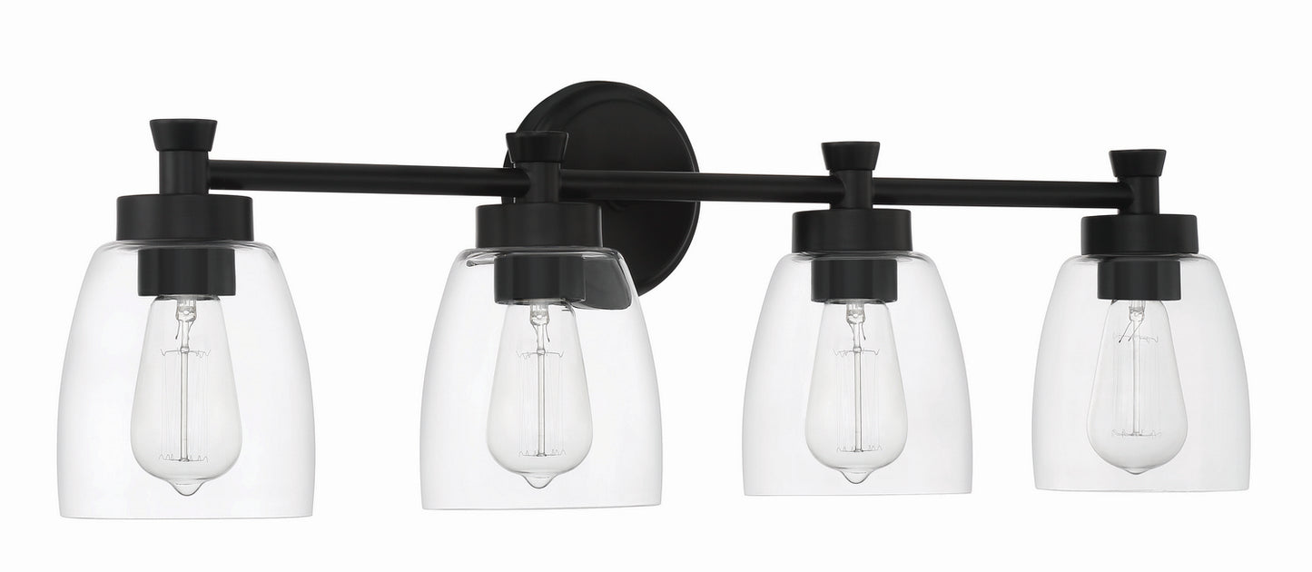 Craftmade - 12730FB4 - Four Light Vanity - Henning - Flat Black