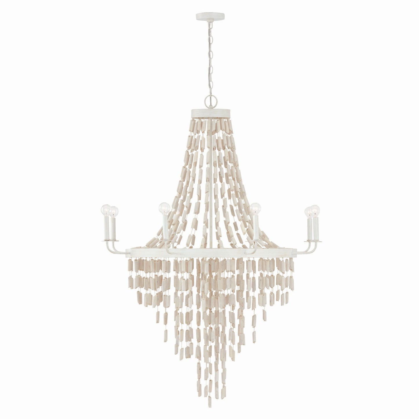 Capital Lighting - 447782OW - Eight Light Chandelier - Carissa - Organic White