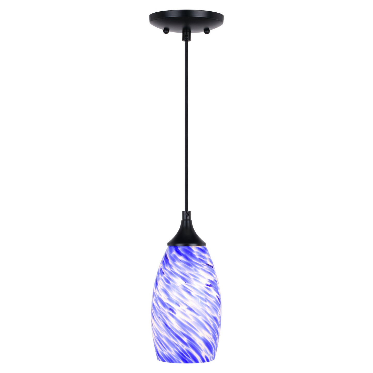 Vaxcel - P0384 - One Light Mini Pendant - Milano - Matte Black