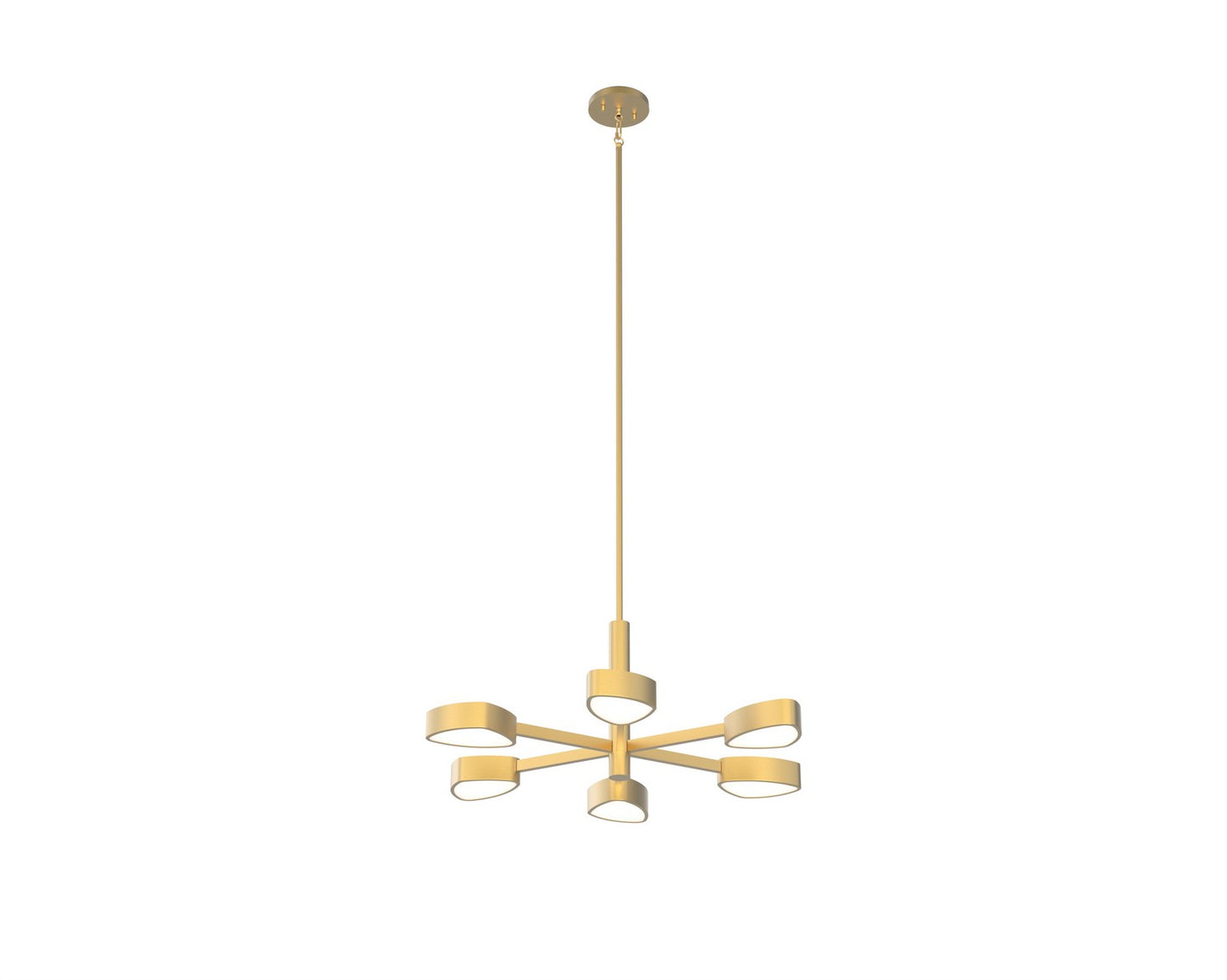 DVI Lighting - DVP45426BR-OP - Six Light Pendant - Northen Marches - Brass With Half Opal Glass