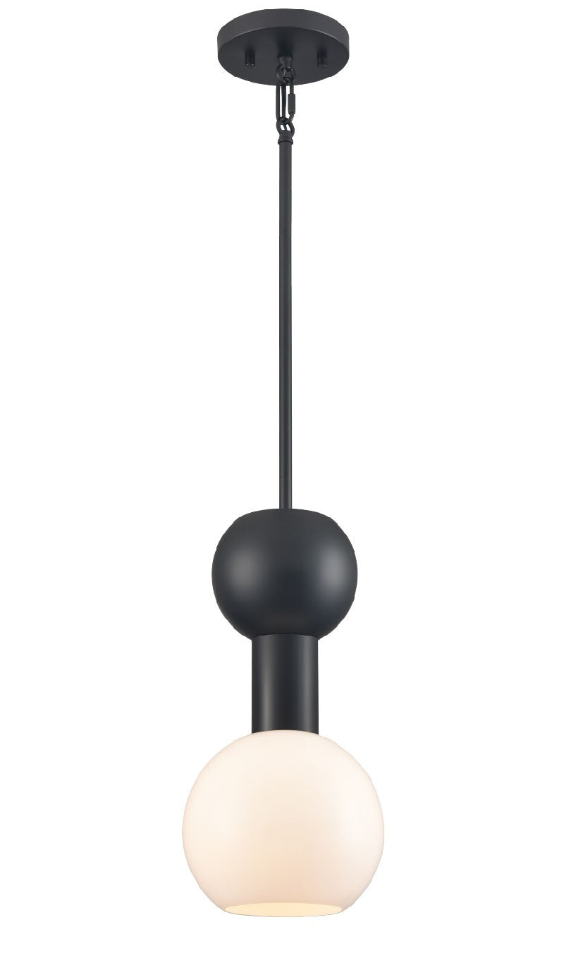 DVI Lighting - DVP49421EB-TO - One Light Pendant - Lillooet - Ebony With True Opal Glass