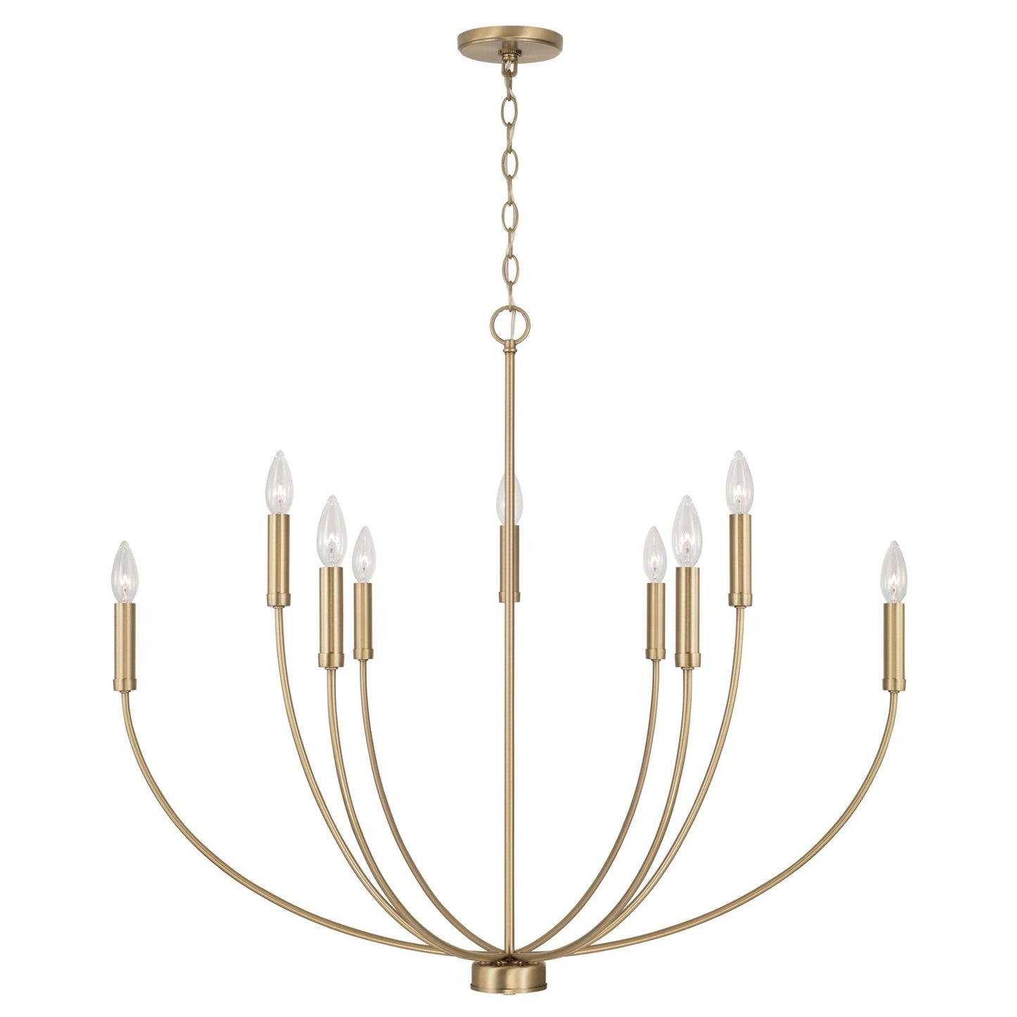 Capital Lighting - 452191AD - Nine Light Chandelier - Ansley - Aged Brass