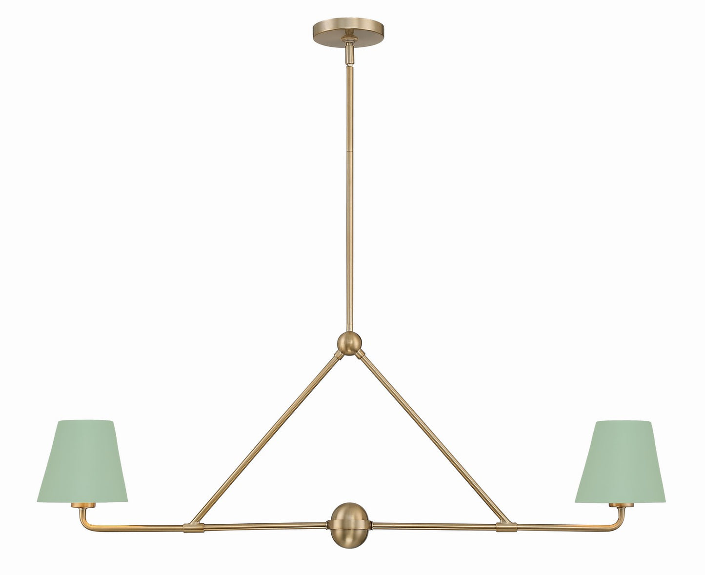 Crystorama - XAV-B9302-VG-GR - Two Light Chandelier - Xavier - Vibrant Gold + Green