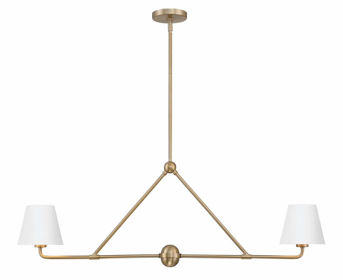 Crystorama - XAV-B9302-VG-WH - Two Light Chandelier - Xavier - Vibrant Gold + White