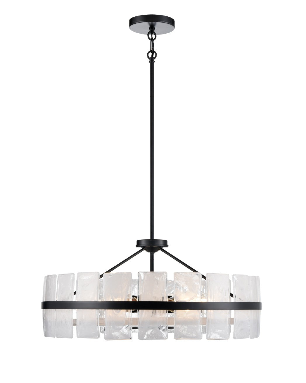 DVI Lighting - DVP5208EB-MS - Five Light Pendant - Luna - Ebony