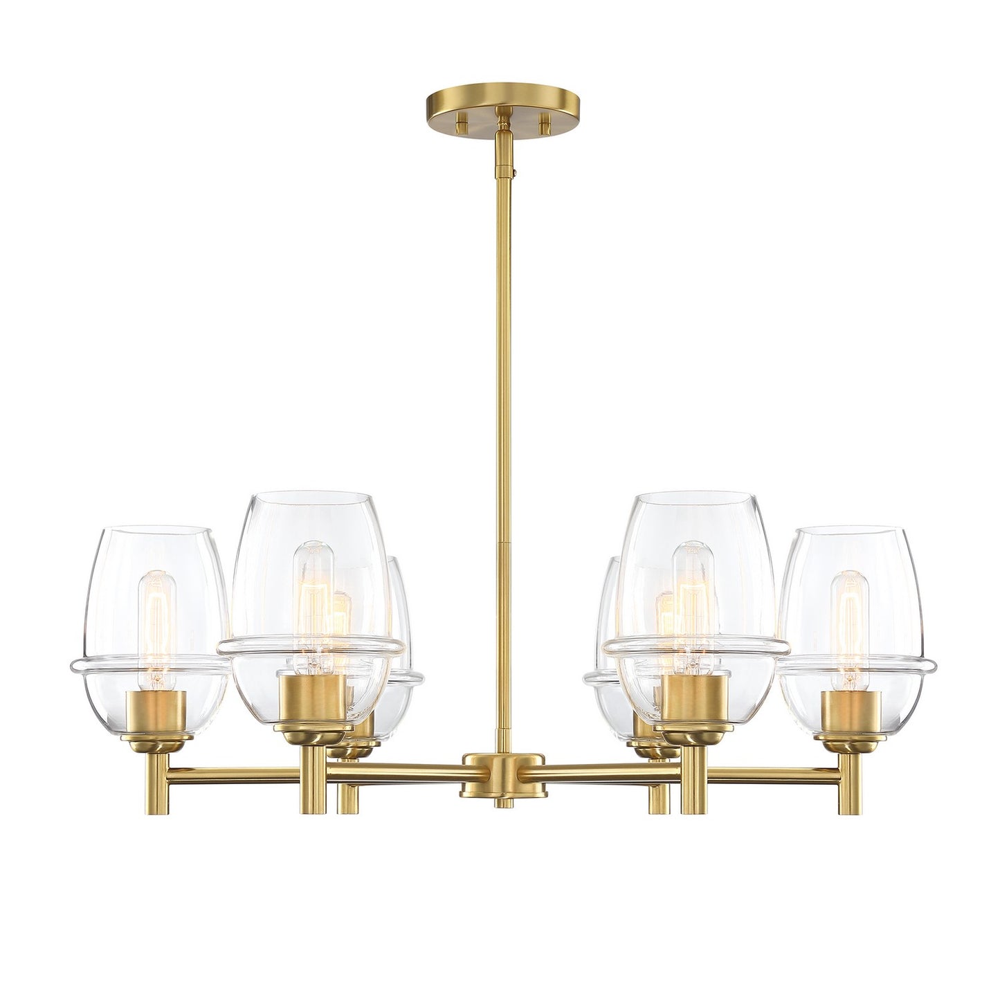Designers Fountain - D310M-6CH-BG - Six Light Chandelier - Summer Jazz - Brushed Gold