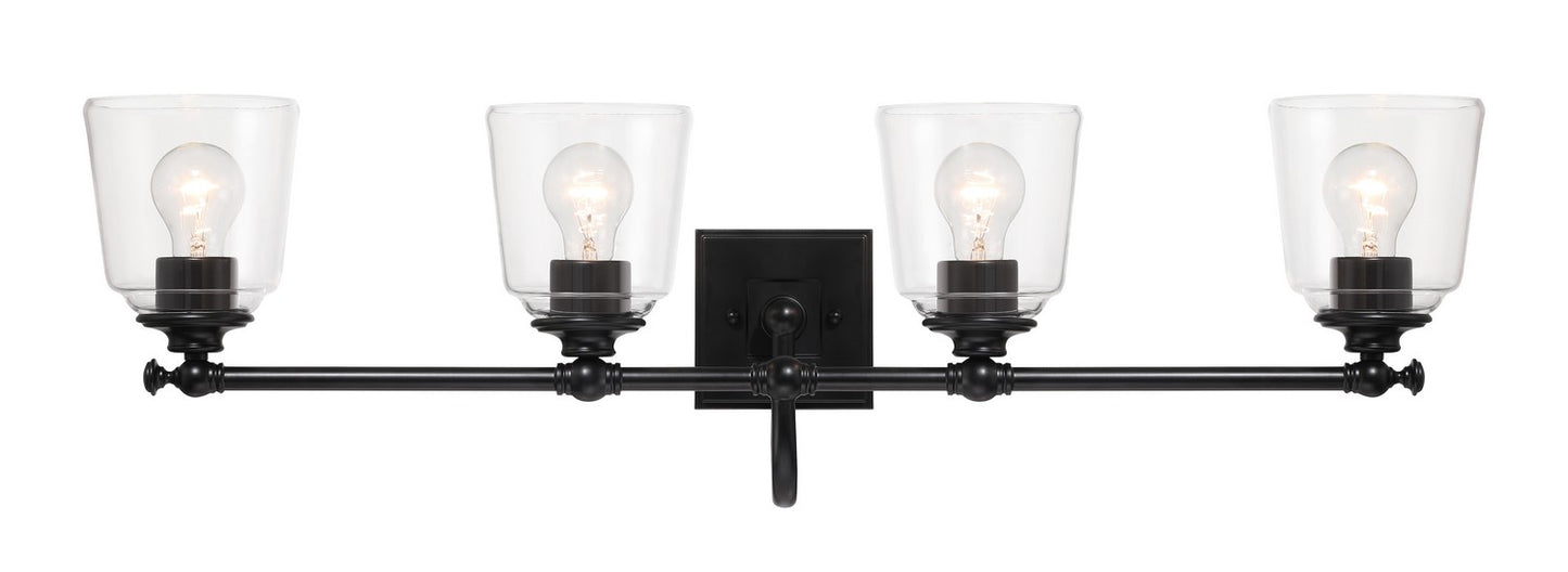 Minka-Lavery - 4004-66A - Four Light Bath Vanity - Antonia - Coal Black