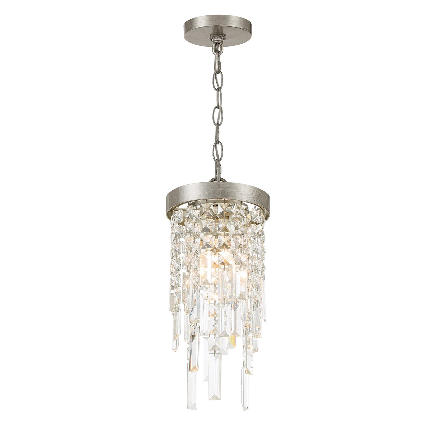 Crystorama - WIN-210-SA-CL-MWP - One Light Mini Pendant - Winfield - Antique Silver