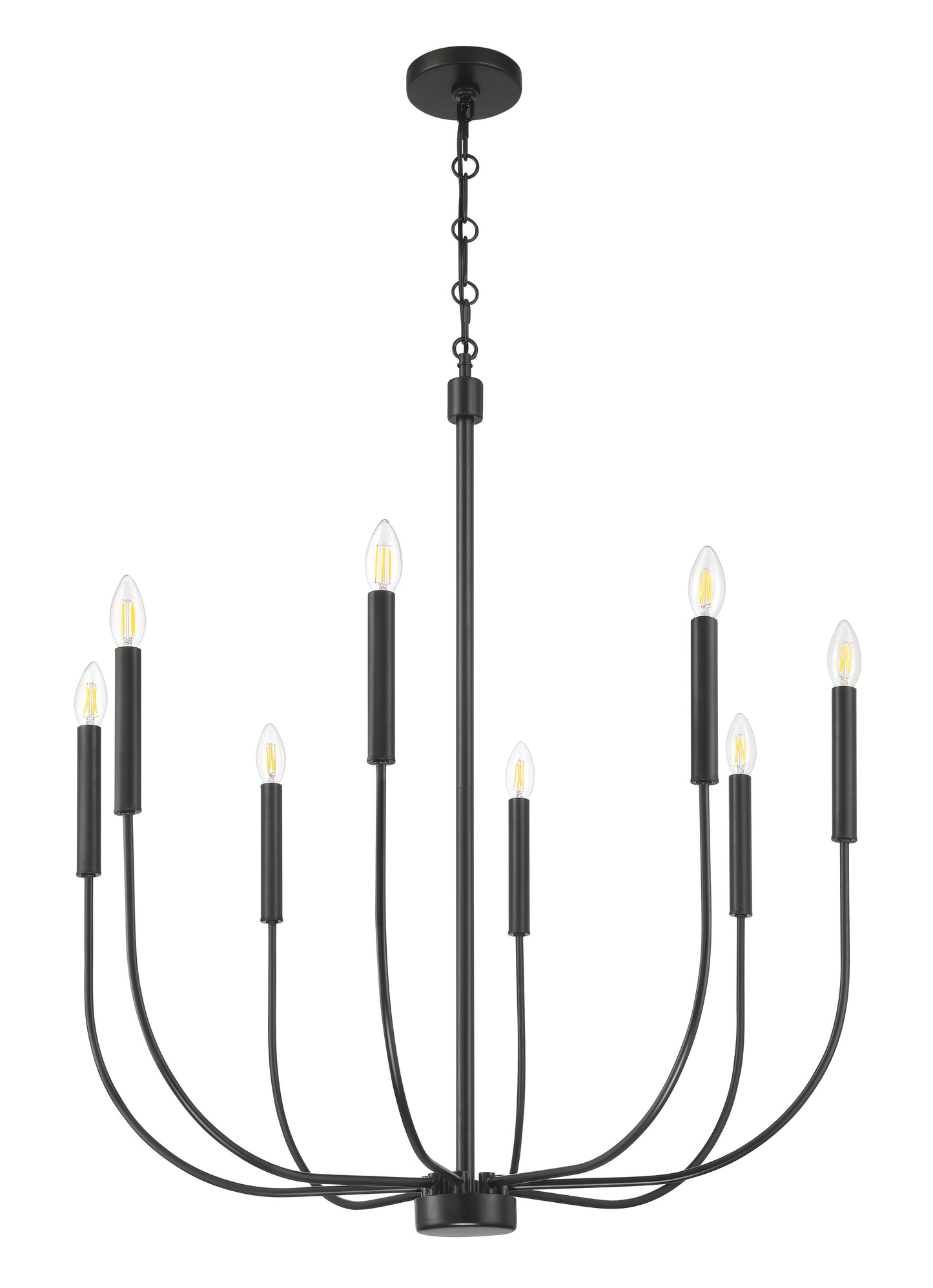 Craftmade - 59828-FB - Eight Light Chandelier - Traci - Flat Black