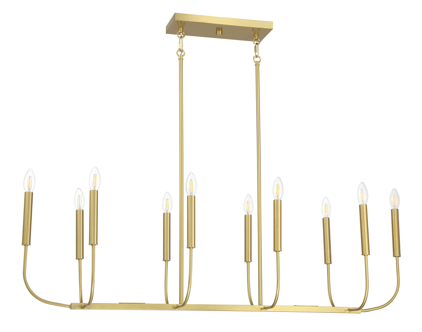Craftmade - 59870-SB - Ten Light Island Pendant - Traci - Satin Brass