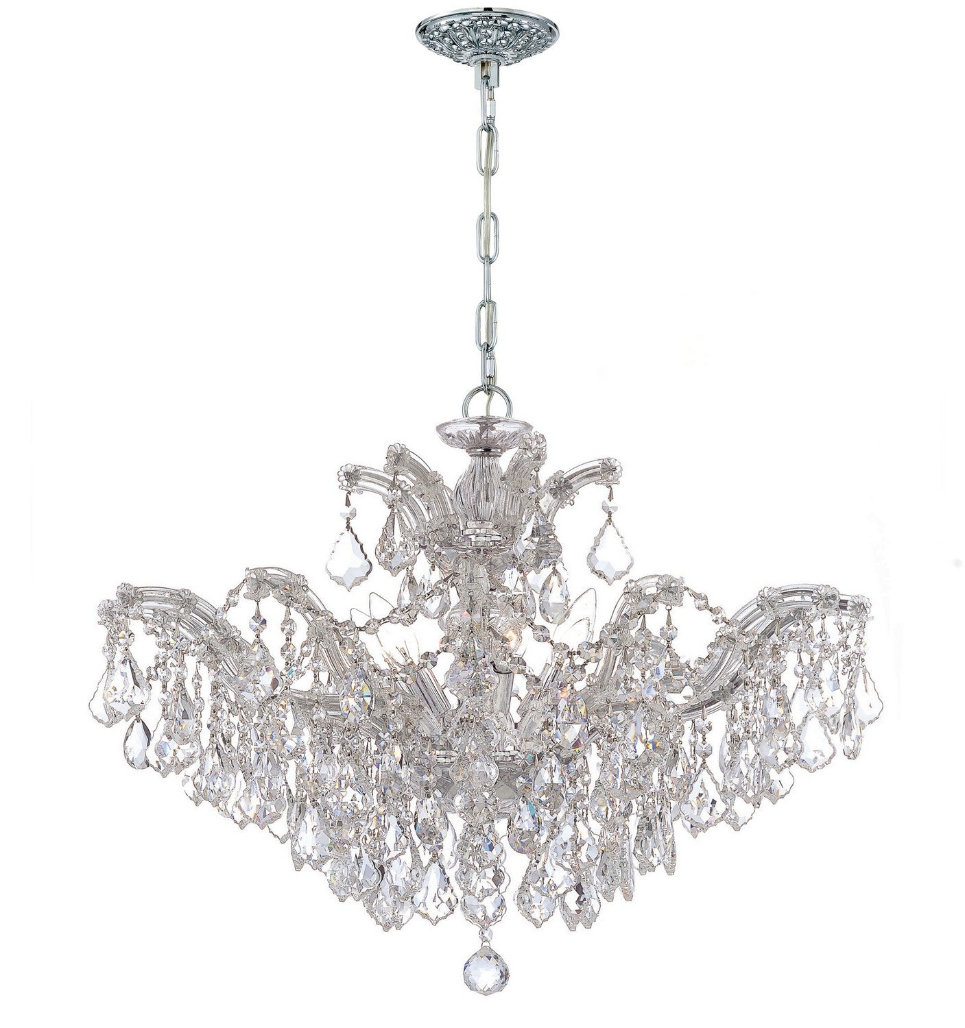 Crystorama - 4439-CH-CL-S - Six Light Chandelier - Maria Theresa - Polished Chrome