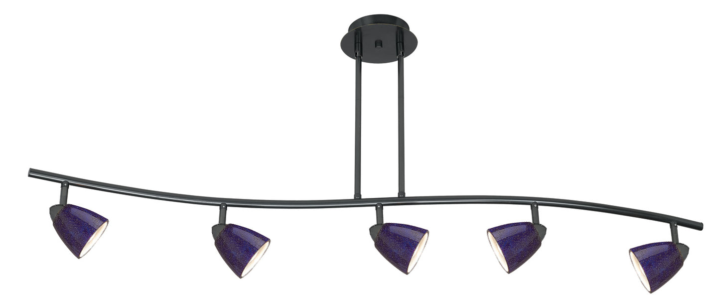 Cal Lighting - SL-954-5-DB/BLS - Five Light Pendant - Serpentine - Dark Bronze