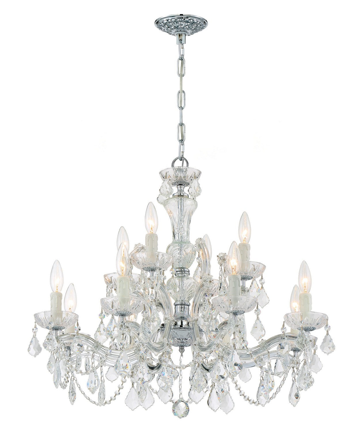 Crystorama - 4479-CH-CL-S - 12 Light Chandelier - Maria Theresa - Polished Chrome