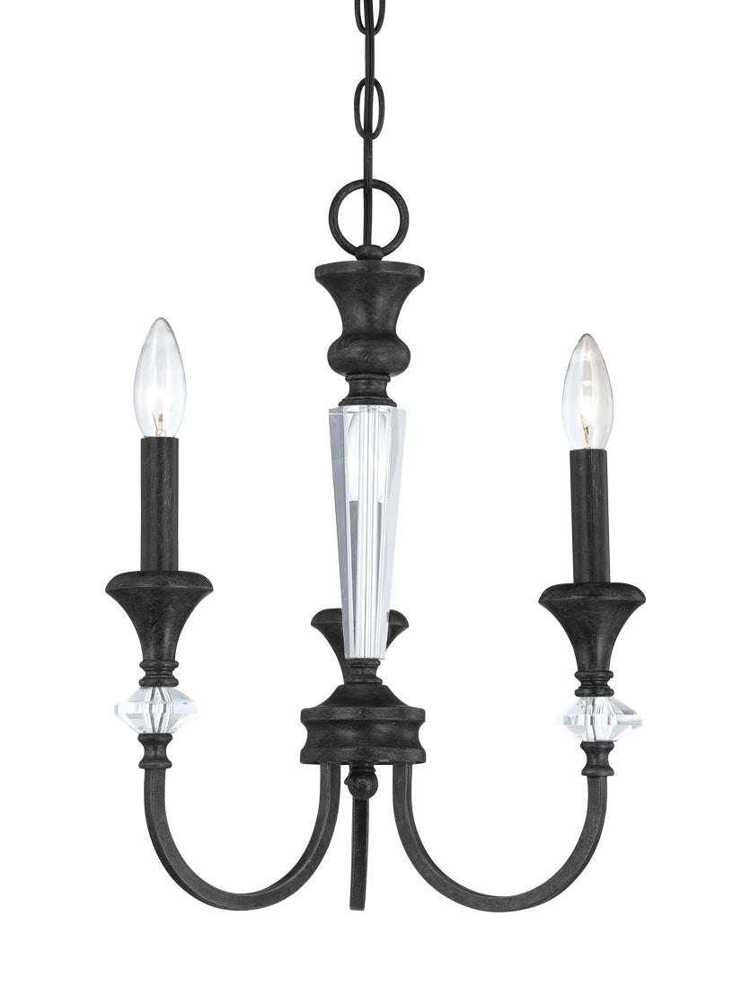 Craftmade - 26733-MBS - Three Light Chandelier - Boulevard - Mocha Bronze Silver Wash