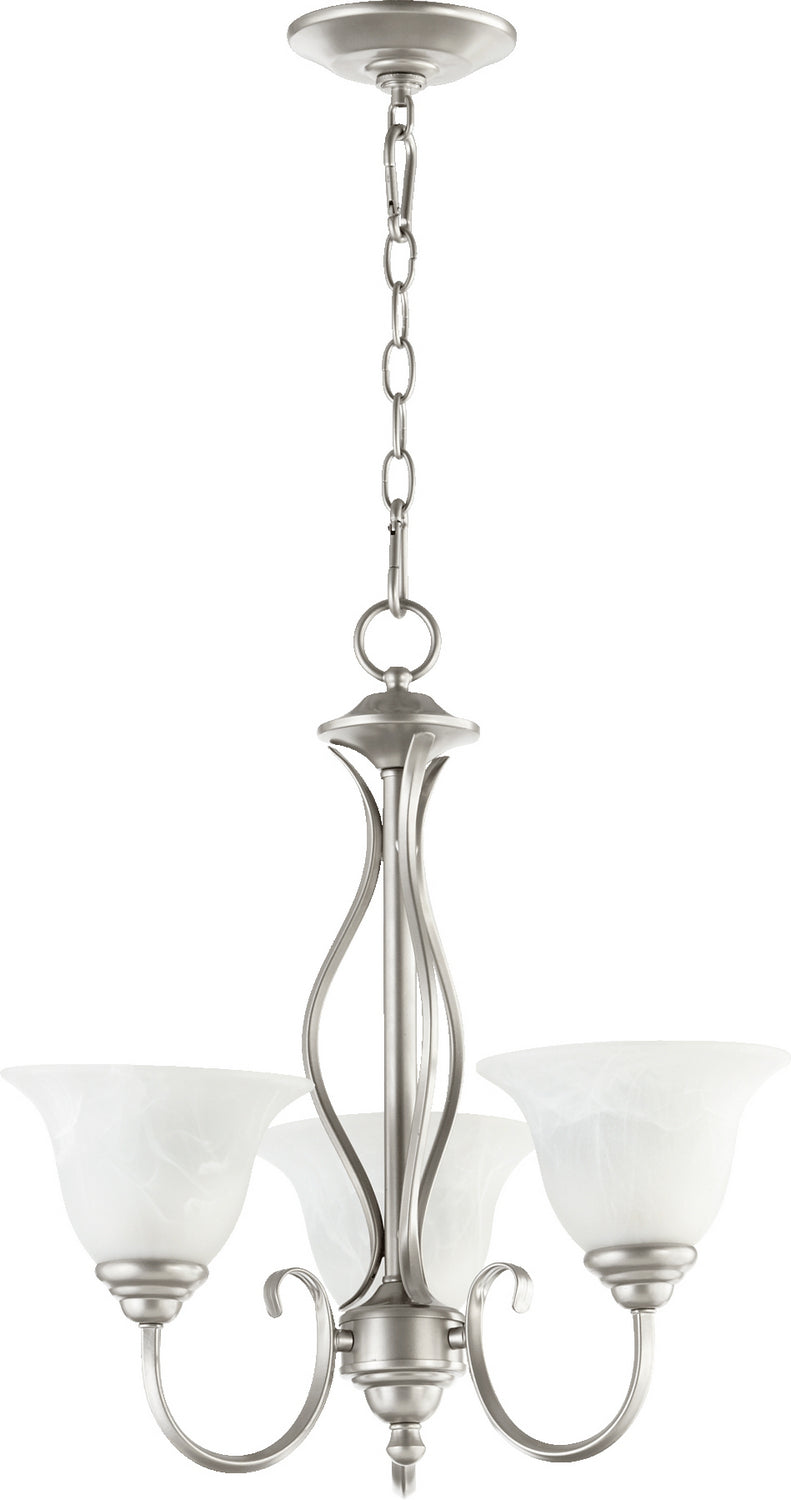 Quorum - 6010-3-64 - Three Light Chandelier - Spencer - Classic Nickel
