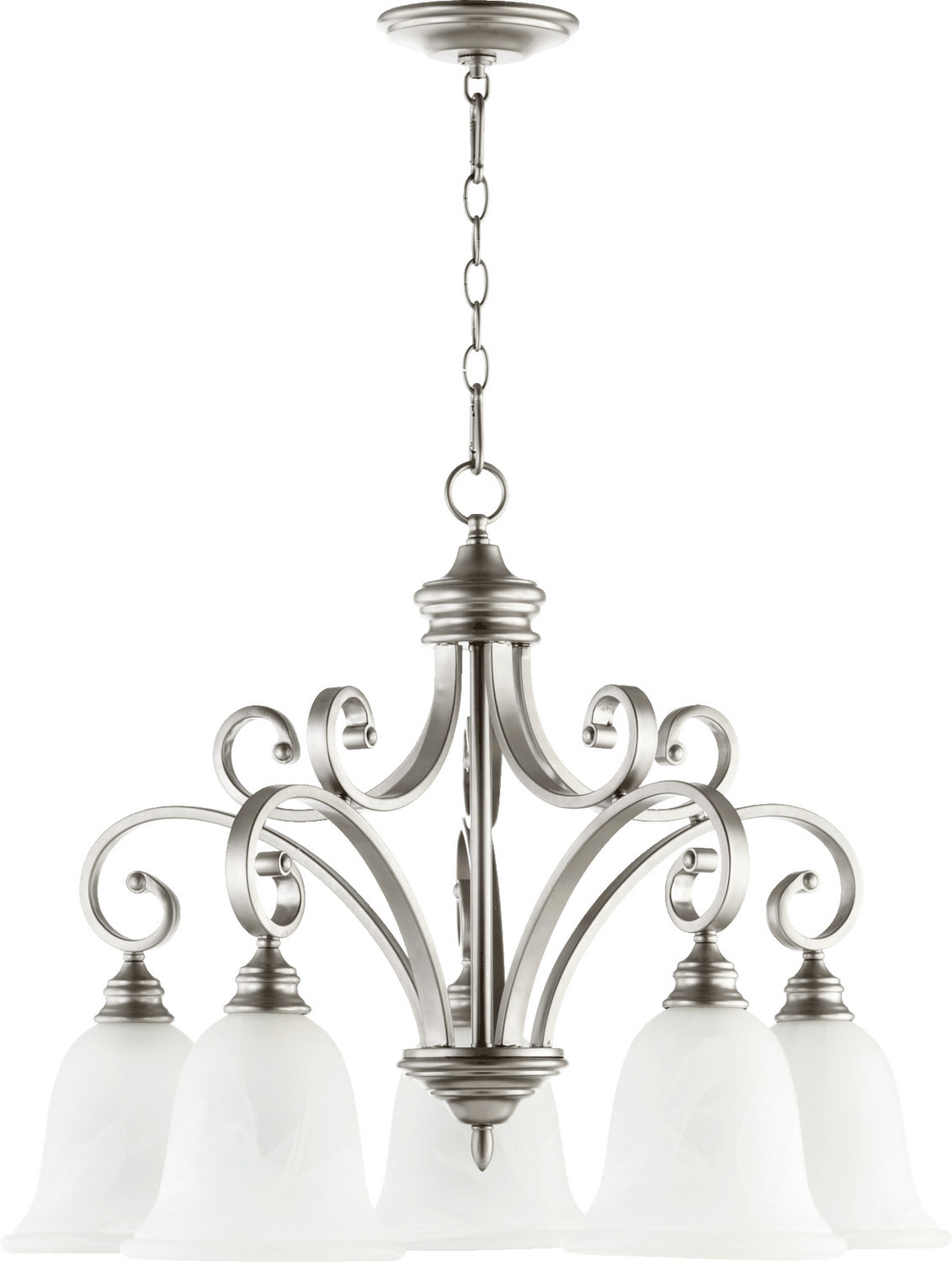 Quorum - 6354-5-64 - Five Light Chandelier - Bryant - Classic Nickel