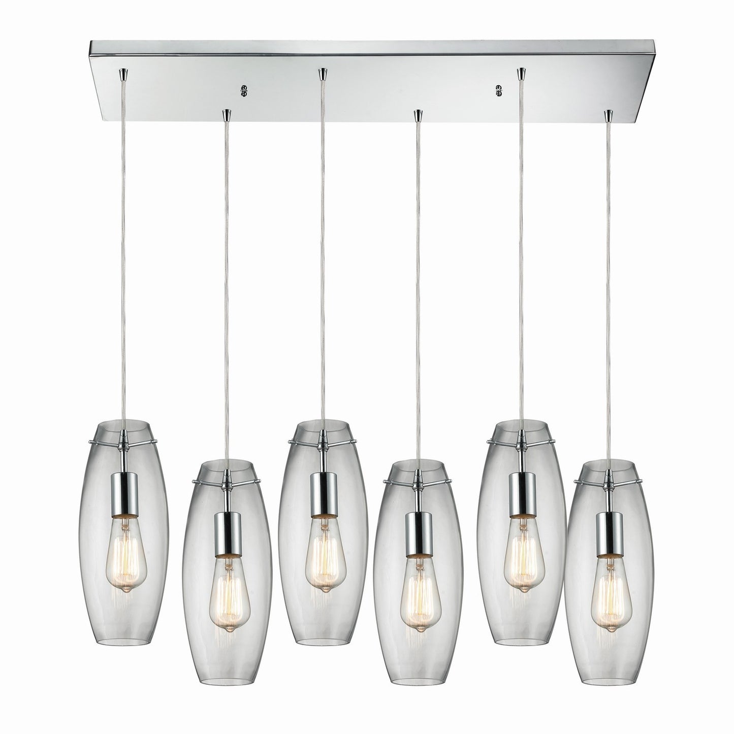 ELK Home - 60054-6RC - Six Light Pendant - Menlow Park - Polished Chrome